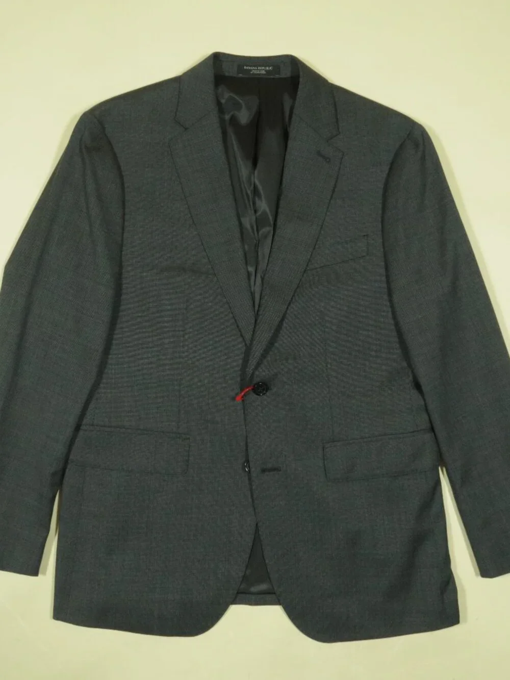 Banana Republic Italian Wool Nailhead Blazer Mens 38S Gray Tailored Slim Fit New